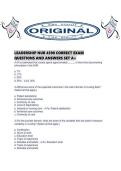 LEADERSHIP NUR 4590 CORRECT EXAM QUESTIONS AND ANSWERS SET A&period;pdf