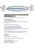 LEADERSHIP NUR 4590 STUDY GUIDE QUESTIONS AND ANSWERS SET A&period;pd