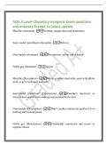 AQA A Level Chemistry Inorganic Exam questions&NewLine;and answers Graded A&plus; latest update&NewLine;Metallic &lpar;elements&rpar; -Sodium&comma; magnesium and aluminium&NewLine;Semi-metal &lpar;metalloid&rpar; &lpar;elements&rpar; -Silicon&NewLine;Non-metals &lpar;elements&rpar; -Phosphorus&comma; sulfur and chlorine&NewLine;Noble gas &lpar;eleme
