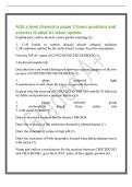 AQA a level chemistry paper 2 Exam questions and&NewLine;answers Graded A&plus; latest update&NewLine;Explain how carbon dioxide causes global warming &lpar;2&rpar;&NewLine;1&period; C&equals;O bonds in carbon dioxide absorb infrared radiation&NewLine;2&period; IR radiation emitted by the earth doesn't escape f