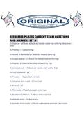 REFORMER PILATES CORRECT EXAM QUESTIONS AND ANSWERS SET A&period;pdf