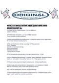 NUR 2356 EVALUATION TEST QUESTIONS AND ANSWERS SET A&period;pdf