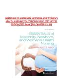 ESSENTIALS OF MATERNITY NEWBORN AND WOMEN&rsquo;S HEALTH NURSING 5TH EDITION BY RICCI 2027 LATEST EDITION&vert;TEST BANK &lbrace;ALL CHAPTERS 1- 51&rcub;