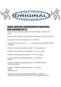 HURST UPDATED COMPREHENSIVE QUESTIONS AND ANSWERS SET A&period;pd