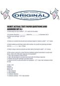 HURST ACTUAL TEST PAPER QUESTIONS AND ANSWERS SET A&period;pdf