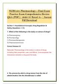 NURS 251 Pharmacology &ndash; Final Exam &NewLine;Practice Exam Comprehensive Review &NewLine;Q&A &lpar;PDF&rpar; &vert; 2026&sol;27 Rated A&plus; &vert; Instant &NewLine;Pdf Download