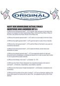 NAVY ODS KNOWLEDGE ACTUAL FINALS QUESTIONS AND ANSWERS SET A&period;pdf
