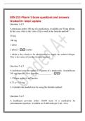 BSN 215 Pharm 1 Exam questions and answers&NewLine;Graded A&plus; latest update&NewLine;Question 1 of 3&NewLine;A physician orders 100 mg of a medication&period; Available are 50 mg tablets&period;&NewLine;In this case&comma; what is the value of Q as used in the formula method&quest;&NewLine;25 mg&NewLine;100 mg&NewLine;1 tablet&NewLine;2 