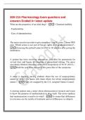BSN 215 Pharmacology Exam questions and&NewLine;answers Graded A&plus; latest update&NewLine;What are the properties of an ideal drug&quest; - - Chemical stability&NewLine;- Predictability&NewLine;- Ease of administration&NewLine;The nurse receives an order to give morphine 5 mg IV every 2 hours PRN