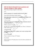 BSN 215 Week 6 Sherpath Exam questions and&NewLine;answers Graded A&plus; latest update&NewLine;What is the percentage strength of normal saline&quest;&NewLine;0&period;9&percnt;&NewLine;Which components are commonly found in most IV fluids&quest;&NewLine;Water Glucose Electrolytes Sodium chloride&NewLine;What information is i
