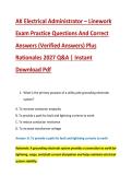 AK Electrical Administrator &ndash; Linework &NewLine;Exam Practice Questions And Correct &NewLine;Answers &lpar;Verified Answers&rpar; Plus &NewLine;Rationales 2027 Q&A &vert; Instant &NewLine;Download Pdf 