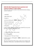 BSN 225 HESI Preparation Exam questions and&NewLine;answers Graded A&plus; latest update&NewLine;What is the correct order of actions a nurse should take before entering a&NewLine;room for wound care&quest;&NewLine;- wash hands&NewLine;- apply surgical mask&NewLine;- don gloves&NewLine;- put on an isolation gown -