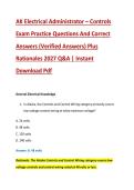 AK Electrical Administrator &ndash; Controls &NewLine;Exam Practice Questions And Correct &NewLine;Answers &lpar;Verified Answers&rpar; Plus &NewLine;Rationales 2027 Q&A &vert; Instant &NewLine;Download Pdf 