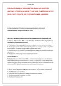EHR Go RELEASE OF INFORMATION &lpar;BACCAULAUREATE&rpar; &NewLine;HBK1003&period;3 COMPREHENSIVE EXAM  2026- QUESTIONS LATEST &NewLine;2026 &ndash; 2027  VERSION SOLVED QUESTIONS & ANSWERS
