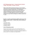 N212 Pathophysiology Exam 2 - Practice Questions Eastwick College Update Complete Test Bank &vert; Comprehensive Nursing Board Review