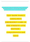 Test Bank for Nancy Caroline's Emergency Care in the Streets 10th Edition EMS and Paramedic exam prep&period;