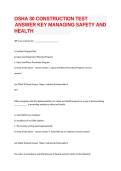 OSHA 30 Construction Managing Safety & Health &vert; Study Guide