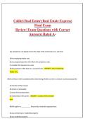 Colibri Real Estate Final Exam &vert; Questions&comma; Answers & Study Guide