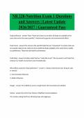 NR 228-Nutrition Exam 1 Questions&NewLine;and Answers &vert; Latest Update&NewLine;2026&sol;2027 &vert; Guaranteed Pass