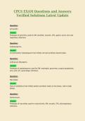 CPCS EXAM Questions and Answers Verified Solutions Latest Update 5