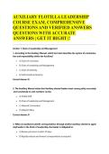 AUXILIARY FLOTILLA LEADERSHIP COURSE EXAM&comma; COMPREHENSIVE QUESTIONS AND VERIFIED ANSWERS