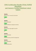 CPSI Certification Bundle FINAL PAPER Questions and Answers Verified Solutions Latest Update