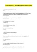 Funeral service pathology final exam review