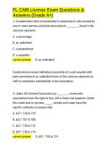 FL CAM License Exam Questions & Answers &lpar;Grade A&plus;&rpar;&period;docx&NewLine;&NewLine;