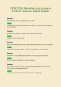 CPSI EXAM Questions and Answers Verified Solutions Latest Update 8