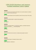 CPSI EXAM Questions and Answers Verified Solutions Latest Update 9