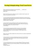Nursing Pathophysiology Final Exam Review&period;