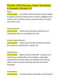 Florida CAM Glossary Exam Questions & Answers &lpar;Grade A&plus;&rpar;&period;docx&NewLine;&NewLine;
