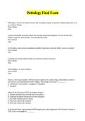 Pathology Final Exam Answered set