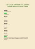 CPSI EXAM Questions and Answers Verified Solutions Latest Update