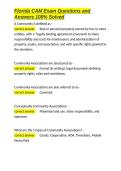 Florida CAM Exam Questions and Answers 100- Solved&period;docx&NewLine;&NewLine;