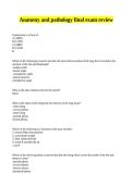 Anatomy and pathology final exam review