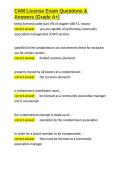 CAM License Exam Questions & Answers &lpar;Grade A&plus;&rpar;&period;docx&NewLine;&NewLine;