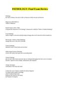 PATHOLOGY&lowbar; Final Exam Review Answers