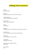 Pathology Final Exam Review Latest questions And Answers&period;