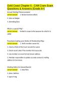 Gold Coast Chapter 6 - CAM Cram Exam Questions & Answers &lpar;Grade A&plus;&rpar;&period;docx&NewLine;&NewLine;
