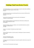 Pathology Final Exam Review Practice