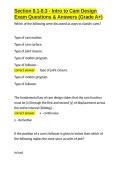 Section 8&period;1-8&period;3 - Intro to Cam Design Exam Questions & Answers &lpar;Grade A&plus;&rpar;&period;docx&NewLine;&NewLine;