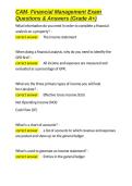 CAM- Financial Management Exam Questions & Answers &lpar;Grade A&plus;&rpar;&period;docx&NewLine;&NewLine;