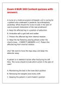 Exam 4 NUR 340 Content quizzes with answers