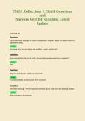 CWEA Collections 1 EXAM Questions and Answers Verified Solutions Latest Update 2