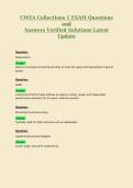 CWEA Collections 1 EXAM Questions and Answers Verified Solutions Latest Update 4