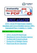 AGACNP Final Exam &ndash; Adult-Gerontology Acute Care Nurse Practitioner Questions & Answers &vert; 2026