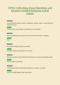 CWEA Collections Exam Questions and Answers Verified Solutions Latest Update 3