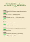 CWEA E I LEVEL Exam Questions and Answers Verified Solutions Latest Update 2