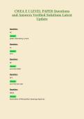 CWEA E I LEVEL PAPER Questions and Answers Verified Solutions Latest Update